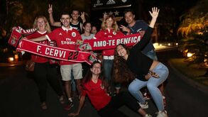 Muito apoio na chegada do Benfica ao Algarve
