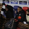Jogadores do Benfica aqueceram-se no banco... com mantas