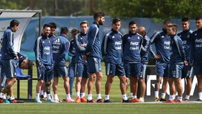 Salvio e Acuña na convocatória da Argentina