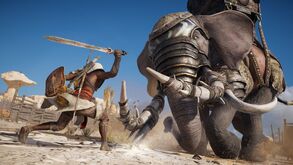 Assassin’s Creed Origins: Derrotar um elefante à chapada...