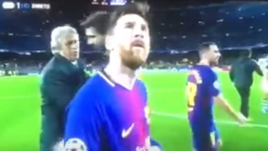 No final do Barcelona-Sporting, e numa altura em que cumprimentava André Gomes, Jorge Jesus viu passar Messi e chamou-o