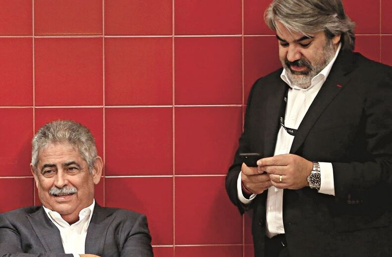 Luís Filipe Vieira (presidente do Benfica) e Paulo Gonçalves (assessor jurídico da SAD)   