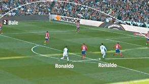 Ronaldo de primeira deixou Oblak vê-la passar