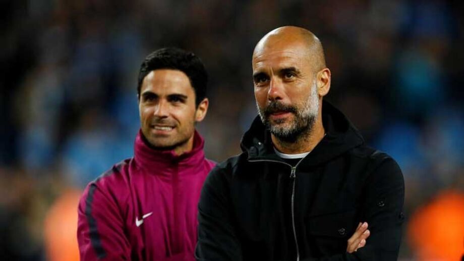 Mikel Arteta e Pep Guardiola