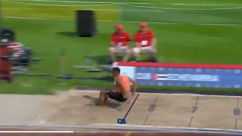 Cubano 'voou' numa prova de salto em comprimento mas não pôde validar marca