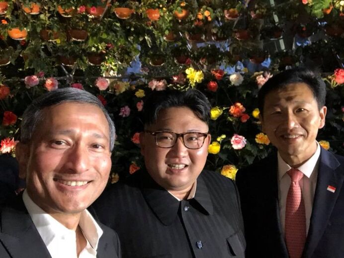 Kim Jong-un tira selfie em Singapura