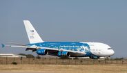 A380 no momento da aterragem no Aeroporto de Beja