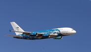 A380 no momento da aterragem no Aeroporto de Beja