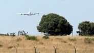 A380 no momento da aterragem no Aeroporto de Beja