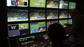 TV, câmaras, futebol TV