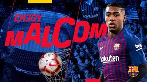 Malcom oficializado no Barcelona um dia depois de ter sido anunciado... na Roma