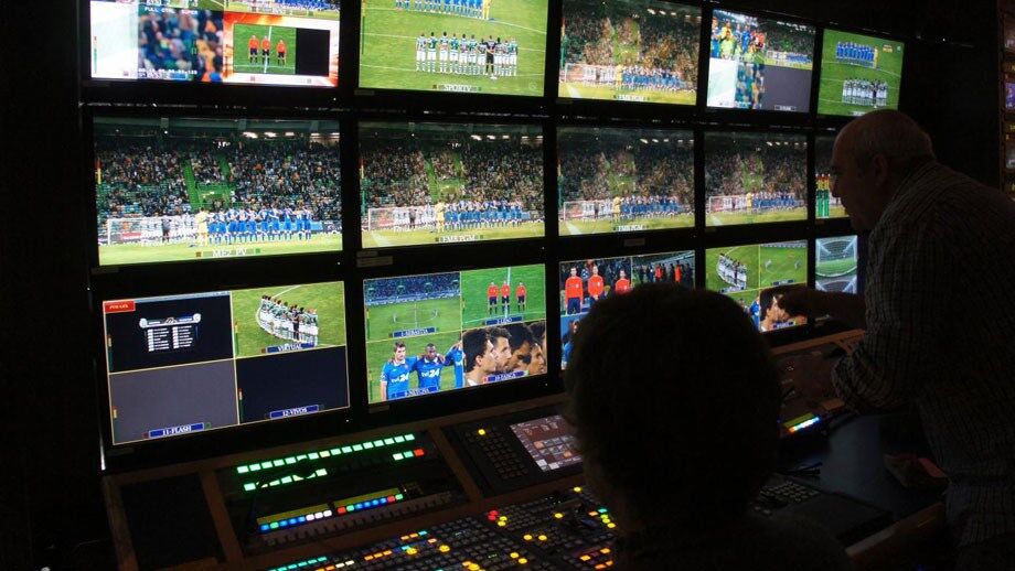 TV, câmaras, futebol TV