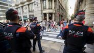 Agentes dos Mossos d'Esquadra, a polícia da Catalunha