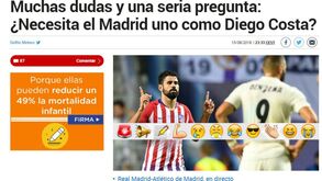 Imprensa espanhola aplaude Super Atlético e destaca Diego Costa