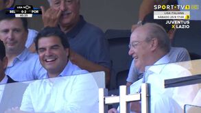 Rui Pedro Soares e Pinto da Costa animados após segundo golo do FC Porto