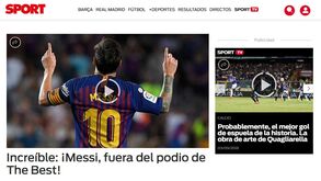 Imprensa catalã em choque com a ausência de Messi no prémio 'The Best FIFA'