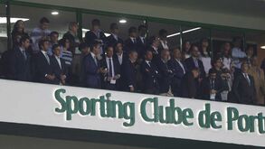 João Benedito, Tavares Pereira e Rui Rego ao lado de Varandas em Alvalade