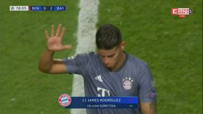 FC Porto não esquece gesto de James Rodríguez no Estádio da Luz