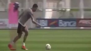 Cristiano Ronaldo afina assim a pontaria para o próximo jogo da Juventus