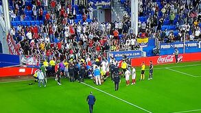 As imagens dos momentos de pânico em Eibar