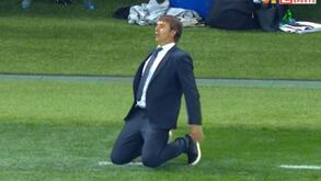 Lopetegui 'repetiu' gesto que fez no Restelo quando Benfica conquistou o campeonato
