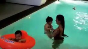 O 'spa' de Georgina e dos filhos de Cristiano Ronaldo