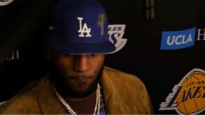 A reação de LeBron James à confusão no LA Lakers-Houston Rockets