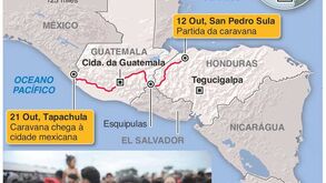 Caravana de migrantes entra no México e avança para norte rumo aos EUA