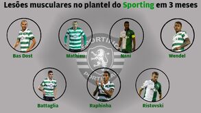 As lesões musculares no Sporting