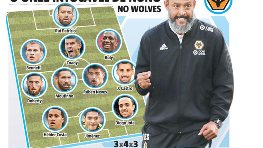 O onze intocável de Nuno no Wolves