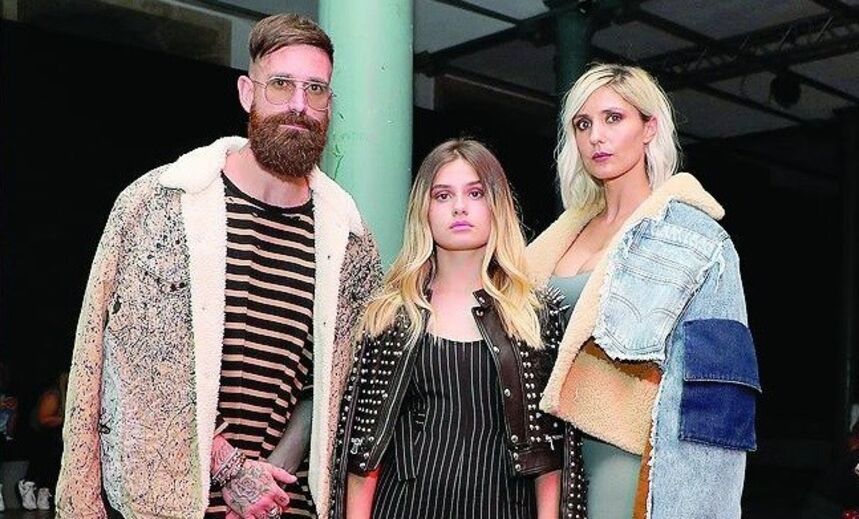 Raúl Meireles com a mulher Ivone e a filha Lara	