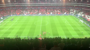 Assobios e lenços brancos na saída do Benfica do relvado da Luz