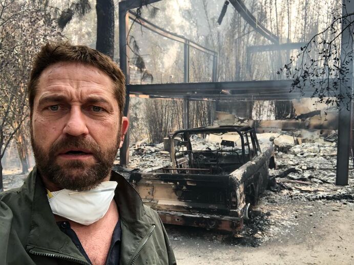 Casa de Gerard Butler destruída pelas chamas na Califórnia