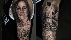 João Cancelo completa tatuagens no braço com homenagem à mãe