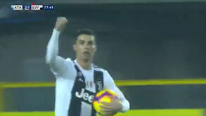 O golo que Cristiano Ronaldo marcou à Atalanta e que fez Allegri suspirar de alívio