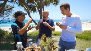 A reação de Andy Murray ao provar... rabo de canguru