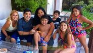 Maradona acompanhado de Verónica Ojeda e do filho Dieguito