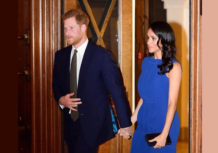 Meghan Markle em cerimónia com Harry