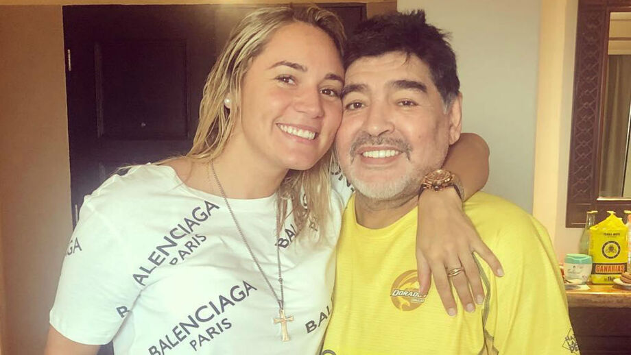 Oliva e Maradona quando ainda estavam juntos