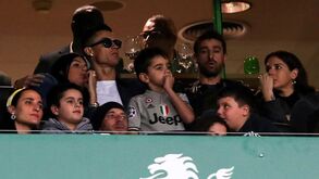 Cristiano Ronaldo em Alvalade a assistir ao Sporting-Benfica