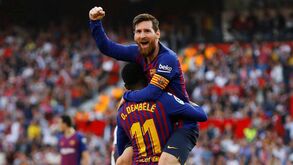 Esta imagem de Messi a celebrar tornou-se viral