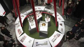 O brinde de Vieira, Luisão e Pichardo e os troféus centrais: as fotos do aniversário do Benfica