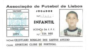 Sporting mostra cartão de Ronaldo nos infantis: «Respect the GOAT»