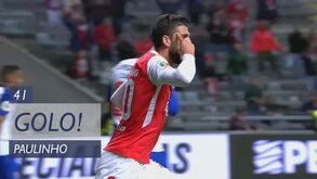 Paulinho marca antes do intervalo e dá esperança ao Sp. Braga