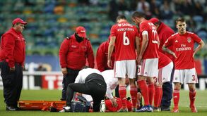 O desalento de Gabriel no momento em que se lesionou frente ao Sporting