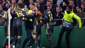 Celebrações do golo de Cristiano Ronaldo contaram com um 'intruso'