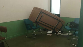 Assim ficaram as instalações do V. Setúbal após invasão de empresário