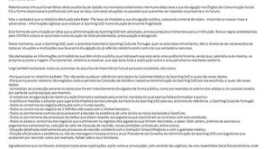 Bruno de Carvalho divulga carta a solicitar Assembleia Geral da SAD do Sporting