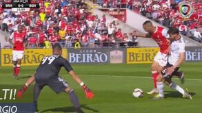 O penálti que colocou o Sp. Braga em vantagem diante do Benfica