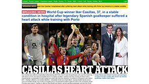 Alarme na imprensa internacional com enfarte de Casillas